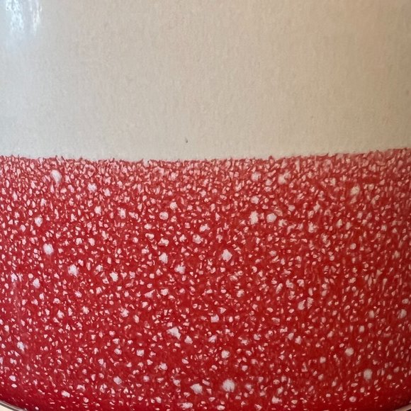Pair of OVER AND BACK Ivory & Red Paint Splatter Design Stackable Stoneware Mugs - Picture 3 of 10